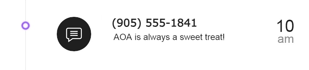 AOA: SMS Notification